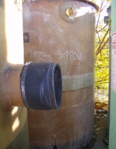 1500 Gallon Vertical Holding Tank made of Fiberglass