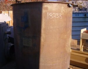 300 gallon vertical holding tank, fiberglass, 6'H x 3'Dia