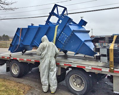 Once the unit has been approved, the clarifier is dismantled, and prepared for shipment.