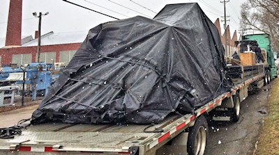 Once secured on the truck the clarifier is shipped to your location.