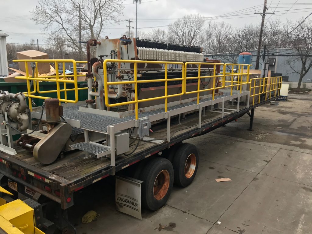 Trailer Mounted Filter Press 40 cu ft 1000mm Plates